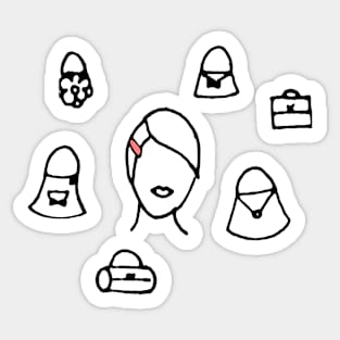 Purse Lady Sticker